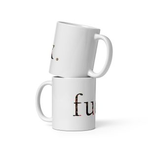 White glossy mug